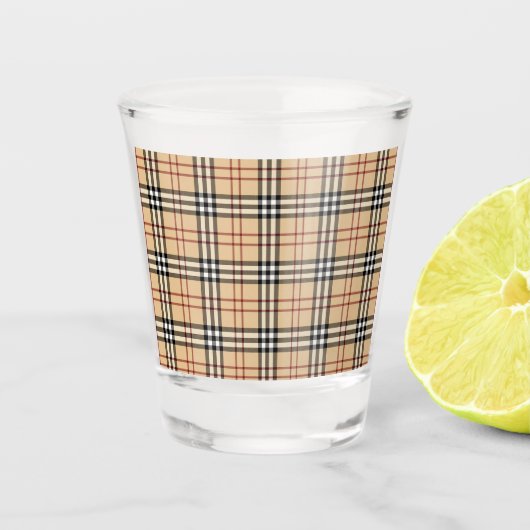 Schottisches Tartan-Muster Schnapsglas (Vorderseite)