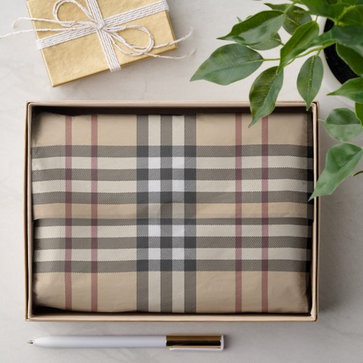 Schottisches Tartan-Muster Seidenpapier (Geschenk)