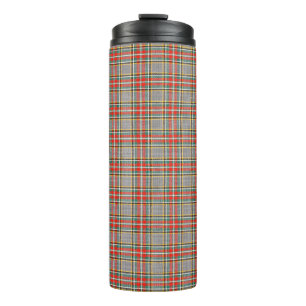 Schottisches Tartan: rot-grün-gelbes Muster. Thermosbecher