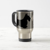 Schottisches Terrier-Silhouette-Duo Reisebecher (Vorderseite Links)