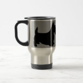 Schottisches Terrier-Silhouette-Duo Reisebecher (Links)