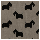Schottisches Terrier-Silhouette-Muster Stoff (Nahaufnahme)