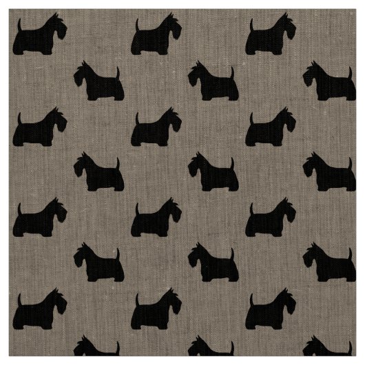 Schottisches Terrier-Silhouette-Muster Stoff (Muster)