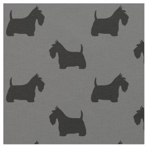 Schottisches Terrier-Silhouette-Muster Stoff