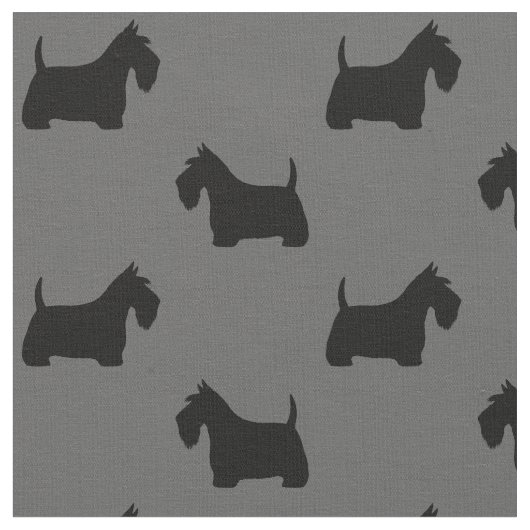 Schottisches Terrier-Silhouette-Muster Stoff (Nahaufnahme)