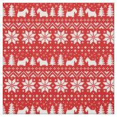 Schottisches Terrier-Silhouette-Weihnachtsmuster Stoff (Muster)