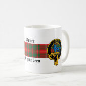 Schottisches Wappen Bruce und Tartan-Tasse Kaffeetasse (VorderseiteRechts)