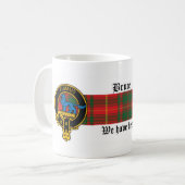 Schottisches Wappen Bruce und Tartan-Tasse Kaffeetasse (Vorderseite Links)