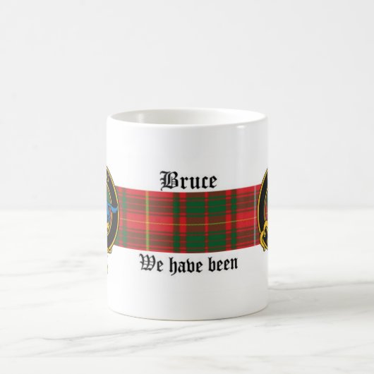 Schottisches Wappen Bruce und Tartan-Tasse Kaffeetasse (Mittel)
