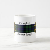 Schottisches Wappen Campbell und Tartan-Tasse Kaffeetasse (Mittel)