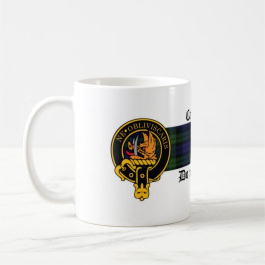 Schottisches Wappen Campbell und Tartan-Tasse Kaffeetasse (Links)