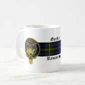 Schottisches Wappen Gordons und Tartan-Tasse Kaffeetasse (Vorderseite Links)