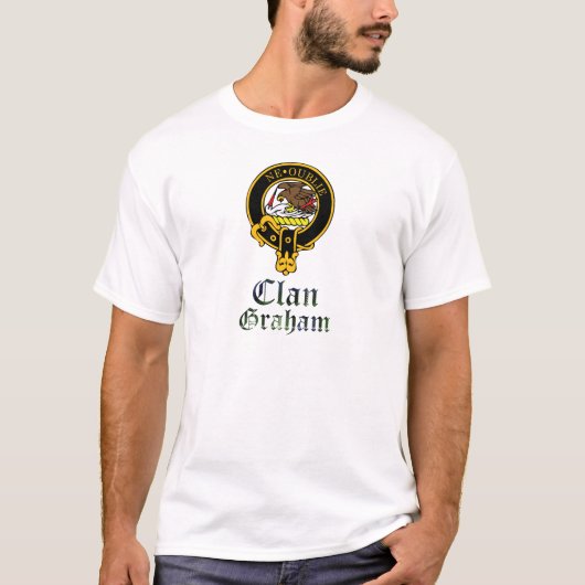 Schottisches Wappen Graham und Tartanclanname T-Shirt (Vorderseite)