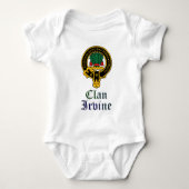 Schottisches Wappen Irvine und Tartanclanname Baby Strampler (Vorderseite)