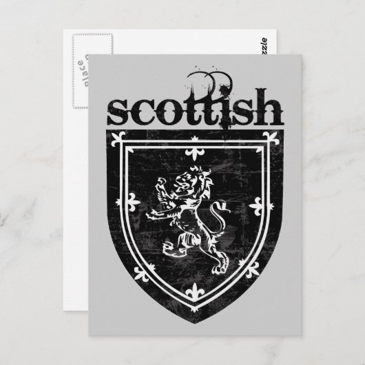 schottisches Wappen Postkarte (Vorne/Hinten)