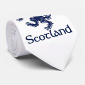 Schottisches zügelloses Löwe-Marine-Blau Krawatte (Gerollt)