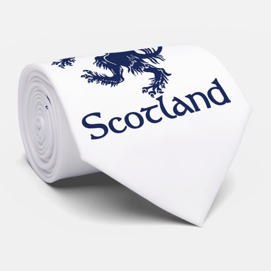 Schottisches zügelloses Löwe-Marine-Blau Krawatte (Gerollt)