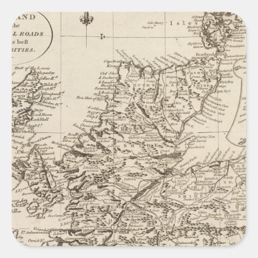 Schottland 10 quadratischer aufkleber (Vorderseite)
