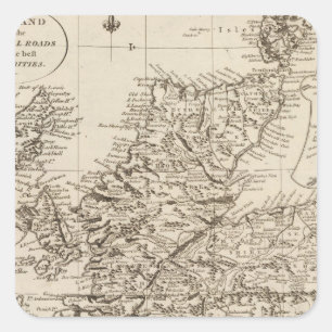 Schottland 10 quadratischer aufkleber