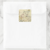 Schottland 11 quadratischer aufkleber (Tasche)