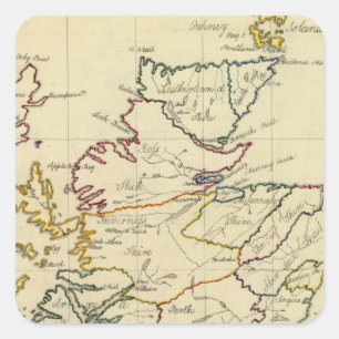Schottland 11 quadratischer aufkleber