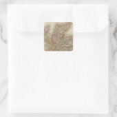 Schottland 12 quadratischer aufkleber (Tasche)