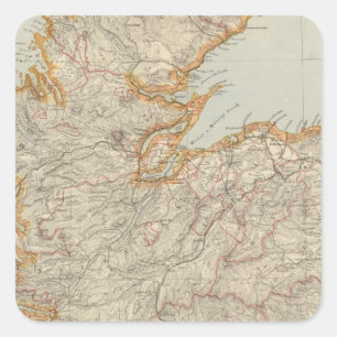 Schottland 13 quadratischer aufkleber