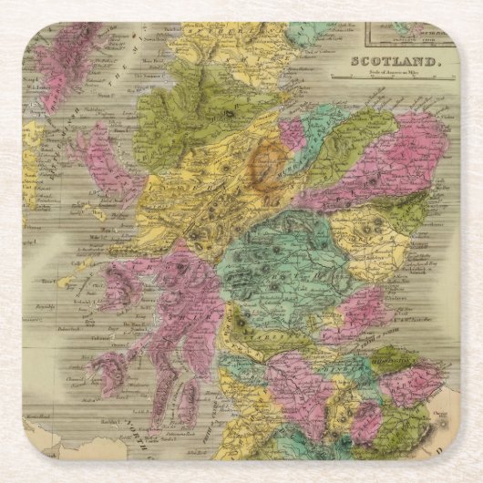 Schottland 15 rechteckiger pappuntersetzer (Vorderseite)