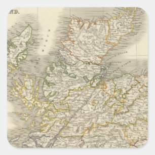 Schottland 24 quadratischer aufkleber