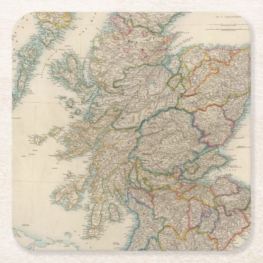 Schottland 3 rechteckiger pappuntersetzer (Vorderseite)