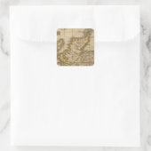 Schottland 5 quadratischer aufkleber (Tasche)