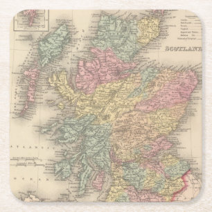 Schottland 6 rechteckiger pappuntersetzer