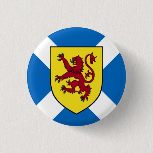 Schottland-Abzeichen - Kreuz u. Löwe Button (Vorderseite)