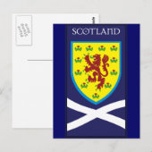 Schottland-Abzeichen Postkarte (Vorne/Hinten)