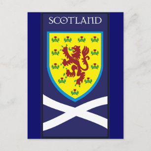 Schottland-Abzeichen Postkarte