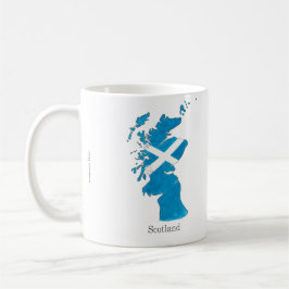 Schottland / Alba bemalt Karte Schottisch-Gälische Kaffeetasse