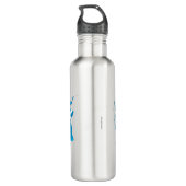 Schottland / Alba handgemalt Karte Schottisch-Gäli Edelstahlflasche (Rückseite)