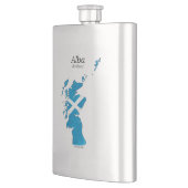 Schottland / Alba handgemalt Karte Schottisch-Gäli Flachmann (Links)