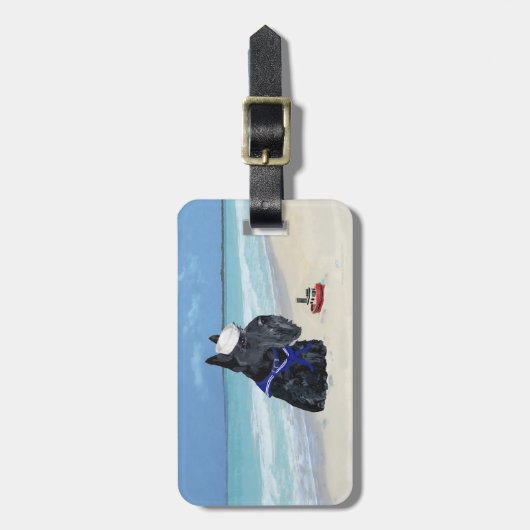 Schottland am Strand Gepäckanhänger (Vorderseite vertikal)