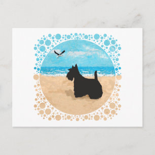 Schottland am Strand mit Seagull Postkarte