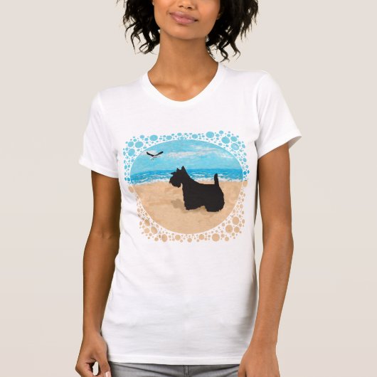 Schottland am Strand mit Seagull T-Shirt (Vorderseite)