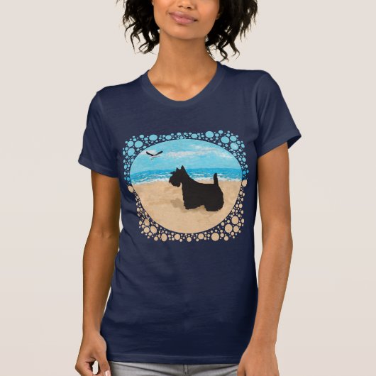 Schottland am Strand mit Seagull T-Shirt (Vorderseite)