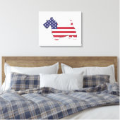 Schottland - "amerikanische Flagge" Leinwanddruck (Insitu (Schlafzimmer))