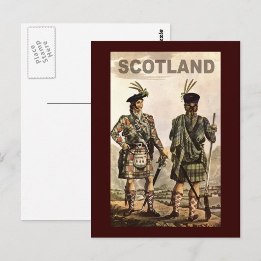Schottland Art Postkarte (Vorne/Hinten)