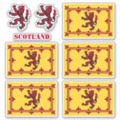 Schottland-Aufkleber, Rampant & Scottish Flag / Lö Aufkleber (Vorderseite)