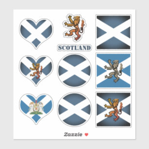 Schottland-Aufkleber, Scottish Flag Lion Heart/Spo Aufkleber