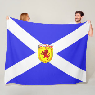Schottland, aufsteigender Löwe, alte Flagge Schott Fleecedecke