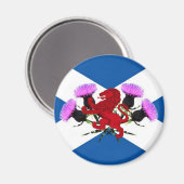 Schottland, aufsteigender Löwe, Distel Magnet (Vorderseite/Rückseite)
