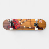 Schottland Bagpipe Tartan Kariertes Musikinstrumen Skateboard (Horizontal)