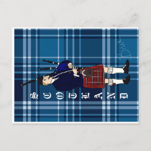 Schottland Bagpiper Postkarte